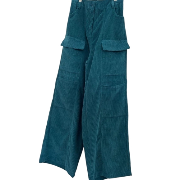 Hunter & Brown Teal Corduroy Pants - Picture 2 of 3